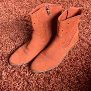 Orange Suede Bandolino Boots